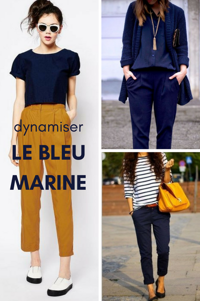 bleu marine jaune, associer couleurs